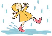 Mädchen im Regen, Grafik: istockphoto.com